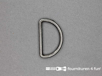 D-ring - 30mm - zwart zilver 