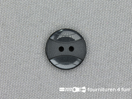 Kunststof design knoop - 15mm - antraciet grijs