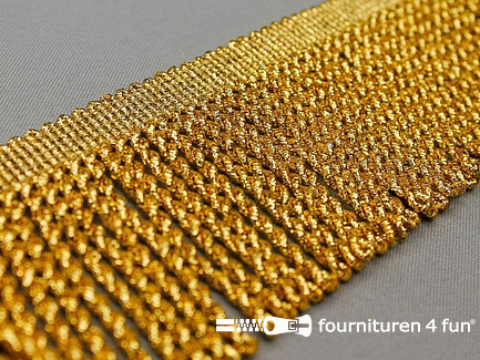 COUPON 0,85 meter Goud franje grof 70mm
