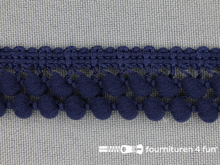 Mini bolletjesband 19mm marine blauw