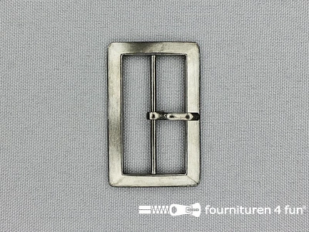 Metalen gesp 37mm zwart zilver