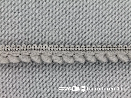 Kaart 25 meter bolletjesband - 10mm - grijs