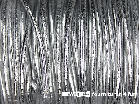Elastisch koord - 2mm - zilver