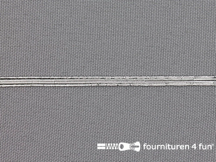 5 Meter gekleurd elastiek 3,5mm zilver