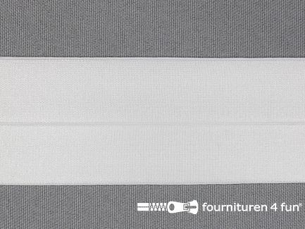 Elastische biasband - 40mm - wit