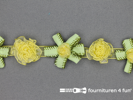 Bloemenkant 26mm lime groen