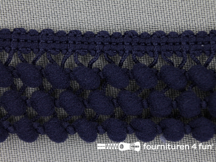 Mini bolletjesband 24mm marine blauw