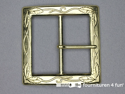 Metalen siergesp 60mm goud
