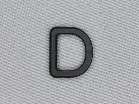 D-ring 25mm kunststof zwart
