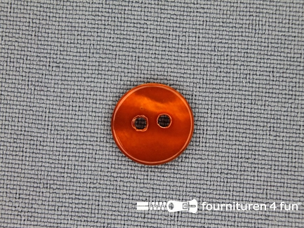 Parelmoer knoop 11mm oranje
