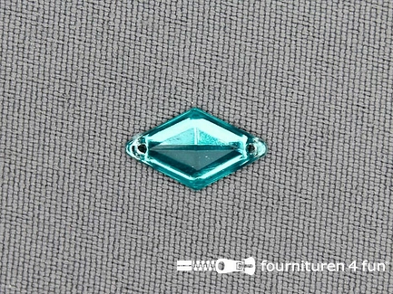 50 stuks Strass steen 9x15mm ruit licht aqua blauw
