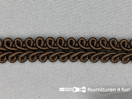 Viscose galon 11mm donker bruin