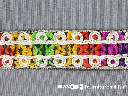 Jacquard band 35mm multicolor - ecru