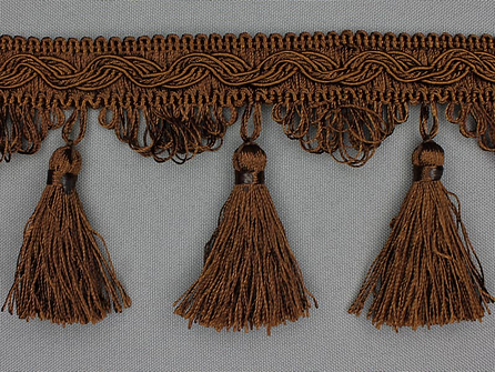Viscose franje 85mm kwasten bruin