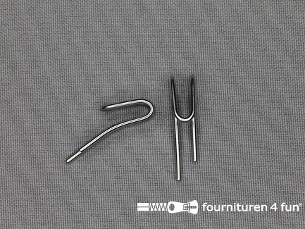 Duplo haken 27mm zilver - 20 stuks