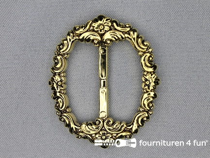 Kunststof siergesp 32mm goud
