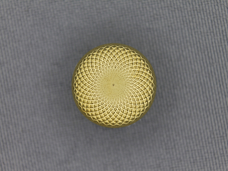 Gouden knoop 15mm spiraal