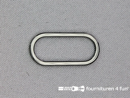 Schuifpassant - ovale ring - 30mm - glimmend zwart