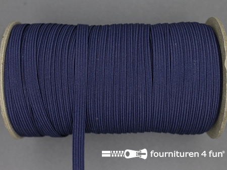 Gekleurd elastiek - per 5 meter - 6mm - marine blauw