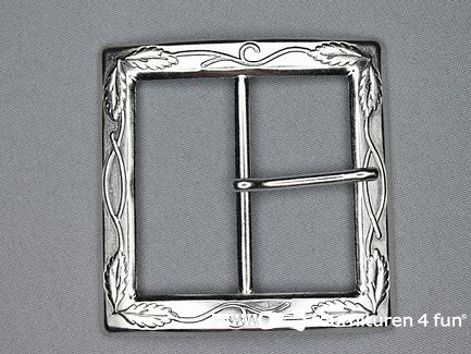Metalen siergesp 60mm zilver