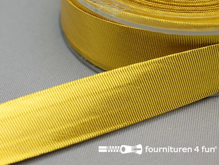 Rol 20 meter metallic biasband 20mm goud