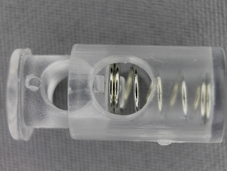 Koord stopper 28mm cilinder transparant
