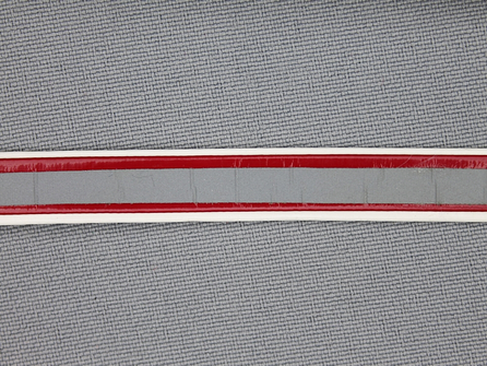 Synthetische halsband 10mm rood - reflectie