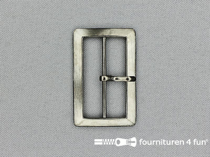 Metalen gesp 37mm zwart zilver