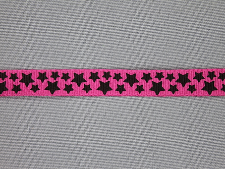 Deco lint sterren 10mm fuchsia