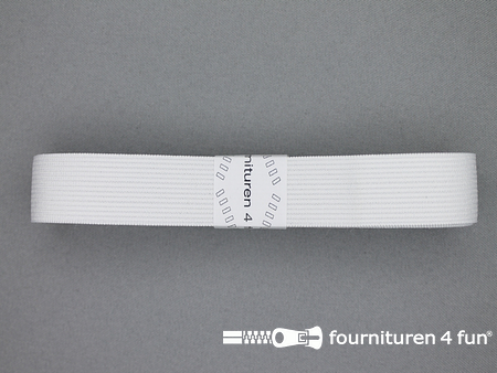 domesticeren maart landinwaarts Band elastiek 22mm soepel wit 2 meter kopen? Fournituren4fun®