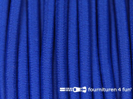 Rol 50 meter elastisch koord 3mm kobalt blauw