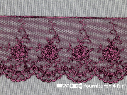 Valenciennes kant 60mm aubergine