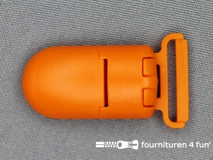 Kunststof bretelclips - speenclips - 18mm - oranje