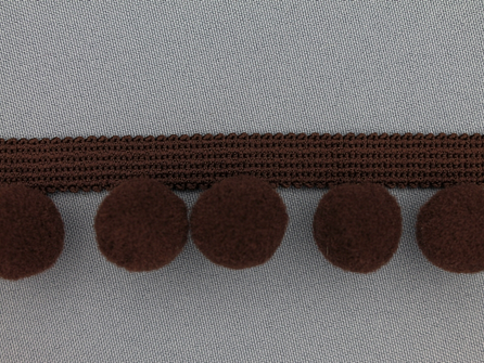 Bolletjesband 40mm donker bruin