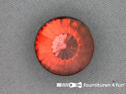 Strass knoop 21mm rood