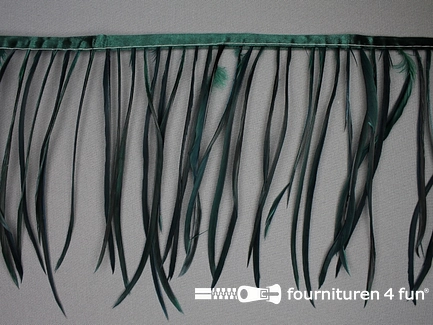 Hanenveren band 150mm petrol groen 95cm