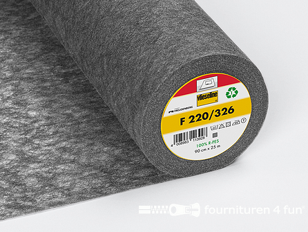 Vlieseline F220 - zwart - 90cm - per 2 meter