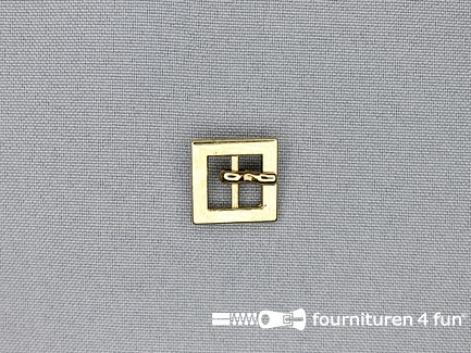 Metalen gesp 10mm vierkant goud
