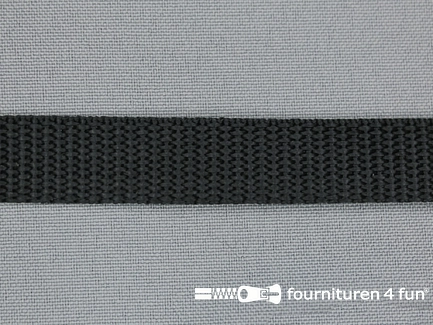 Halsband uni colour 15mm zwart