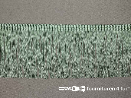Kaart 25 meter charleston franje 70mm antiek groen