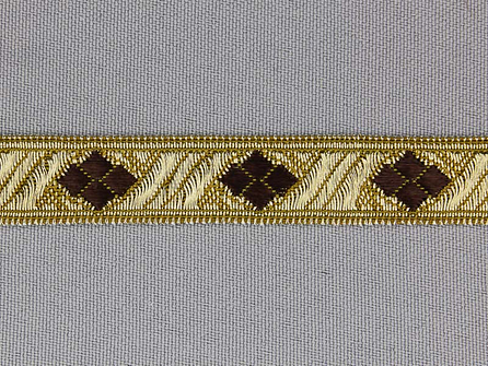 Sinterklaasband 14mm goud - bruin