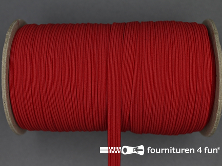 5 Meter gekleurd elastiek - 6mm - donker rood