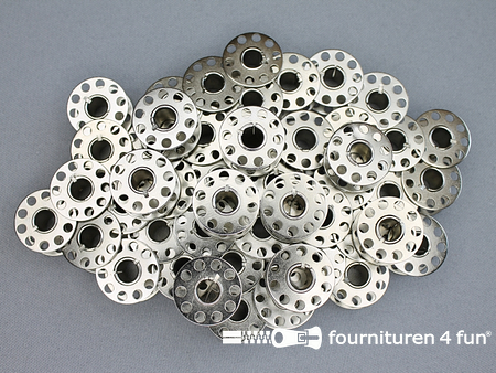 Naaimachine spoeltjes 20,5mm metaal - 50 stuks