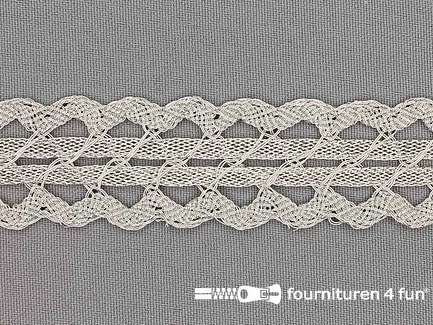 Wit zilver band 25mm 