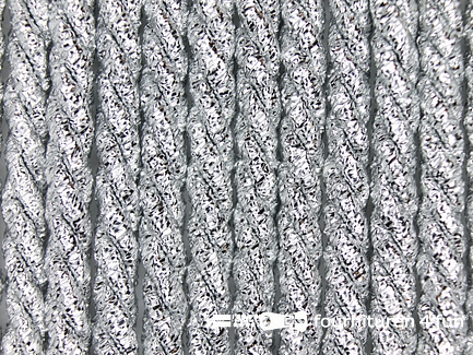 Metallic koord 5mm glans zilver