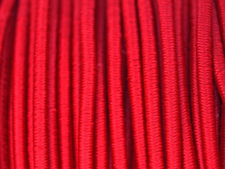 Rol 100 meter elastisch koord 2,5mm rood