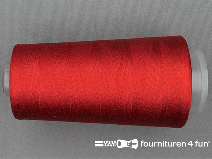 100% polyester Lockgaren 40/2 rood 
