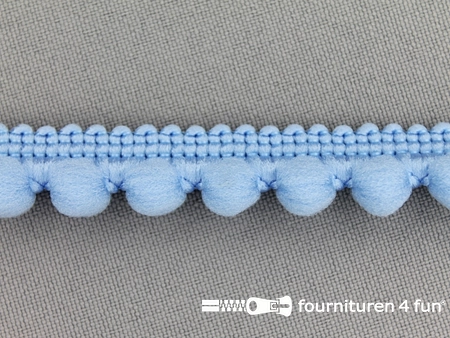 Bolletjesband - 15mm - licht blauw