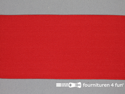 Rol 10 meter gekleurd soepel elastiek - 80mm - rood