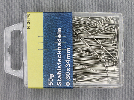 Kopspelden staal 0.60x34mm - 50 gram